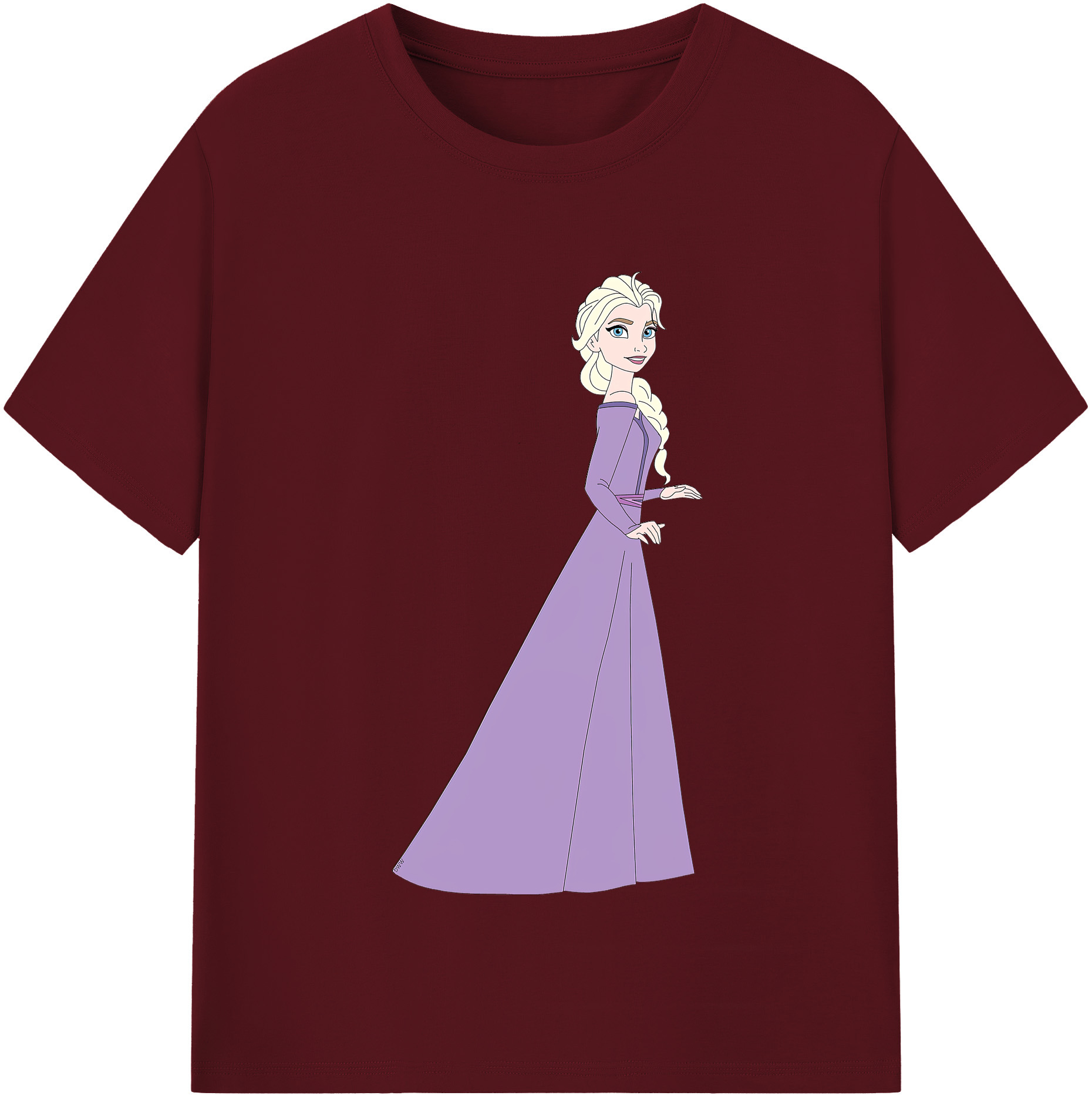 （画像用） アナと雪の女王 アンナ エルサ Frozen Anna Elsa 綿100％半袖Tシャツ（フロントプリント）